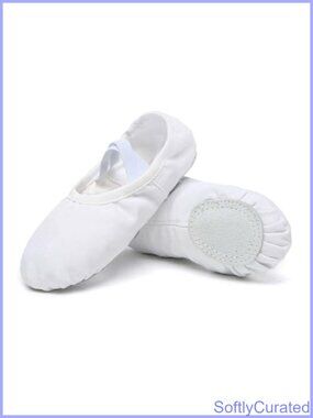 PU Leather Ballet Dance Shoes Slip On Flats for Women